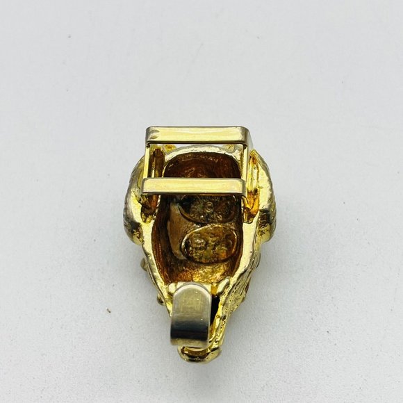 Vintage Mimi Di N Rams Head Belt Buckle Gold Tone Classic Career Cosplay LARP - Picture 5 of 6